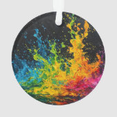 Farbenfrohe Paint Splash Ornament (Rückseite)