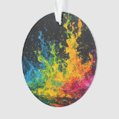 Farbenfrohe Paint Splash Ornament (Vorderseite)