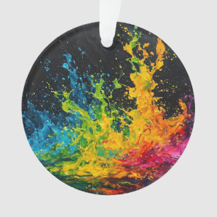 Farbenfrohe Paint Splash Ornament