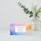 Farbenfrohe Paint Splash Painter und Dekorator Kün Visitenkarte (Stehend Vorderseite)