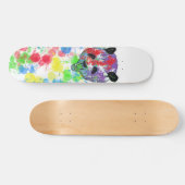 Farbenfrohe Paint Splash Panda Skateboard (Horizontal)