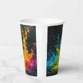 Farbenfrohe Paint Splash Pappbecher (Rechts)