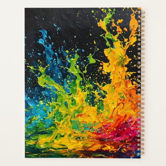 Farbenfrohe Paint Splash Planer (Rückseite)