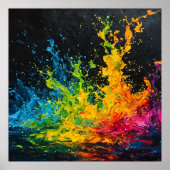 Farbenfrohe Paint Splash Poster (Vorne)