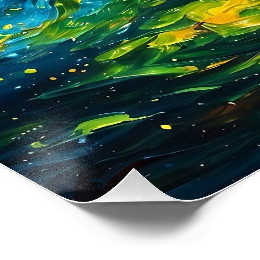 Farbenfrohe Paint Splash Poster (Ecke)