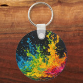 Farbenfrohe Paint Splash Schlüsselanhänger (Rückseite)