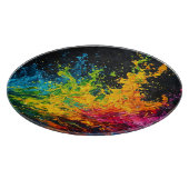 Farbenfrohe Paint Splash Schneidebrett (Ecke)