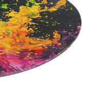 Farbenfrohe Paint Splash Schneidebrett (Ecke)