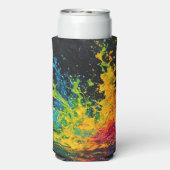 Farbenfrohe Paint Splash Selters Dosenkühler (Seltzer Rückseite)