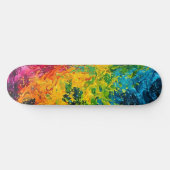 Farbenfrohe Paint Splash Skateboard (Horizontal)
