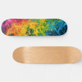 Farbenfrohe Paint Splash Skateboard (Horizontal)