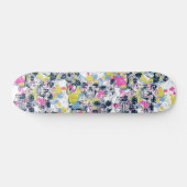 Farbenfrohe Paint Splash Skull Design | Skateboard (Horizontal)