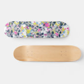 Farbenfrohe Paint Splash Skull Design | Skateboard (Horizontal)
