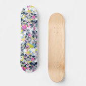 Farbenfrohe Paint Splash Skull Design | Skateboard (Vorderseite)