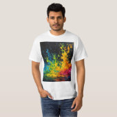 Farbenfrohe Paint Splash T-Shirt (Vorne ganz)