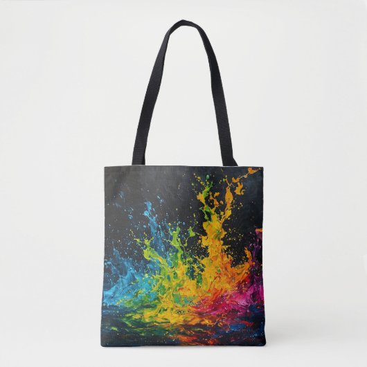 Farbenfrohe Paint Splash Tasche (Vorderseite)
