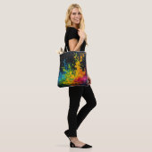 Farbenfrohe Paint Splash Tasche (Am Model)
