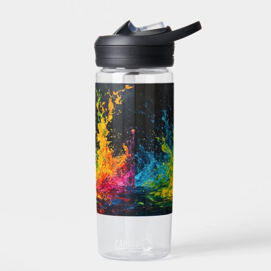 Farbenfrohe Paint Splash Trinkflasche (Links)