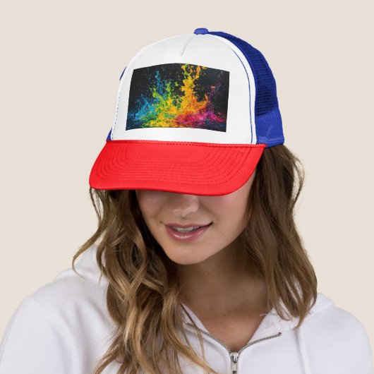 Farbenfrohe Paint Splash Truckerkappe (Beispiel)
