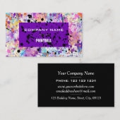 Farbenfrohe Paint Spritzer Paintball Visitenkarte (Vorne/Hinten)