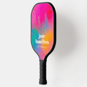 Farbenfrohe Paint Spritzer Pickleball Paddle (Links)