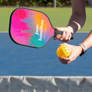 Farbenfrohe Paint Spritzer Pickleball Paddle