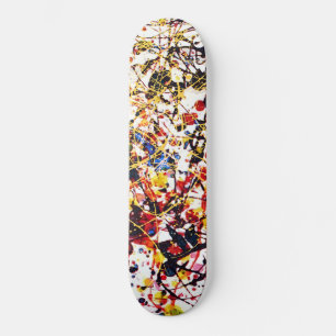 Farbenfrohe Paint Spritzer Skateboard