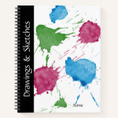 Farbenfrohe Paint Spritzers Spiral Notebook Notizblock (Vorderseite)