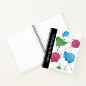 Farbenfrohe Paint Spritzers Spiral Notebook Notizblock (Innenseite)