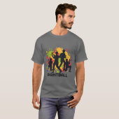 Farbenfrohe Paintballszene T-Shirt (Vorne ganz)
