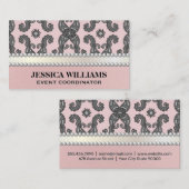 Farbenfrohe Paisley Blume | Perlen Visitenkarte (Vorne/Hinten)