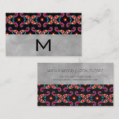 Farbenfrohe Paisley-Blume | Wasserfarbblock Visitenkarte (Vorne/Hinten)