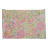 Farbenfrohe Paisley Floral botanische Blume Kissenbezug (Rückseite-Rechts)