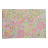 Farbenfrohe Paisley Floral botanische Blume Kissenbezug (Vorderseite-Rechts)