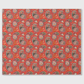 Farbenfrohe Paisley Indian Seamless Patches Geschenkpapier (Flach)