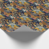 Farbenfrohe Paisley: Indische Tapete mit Blumenmus Geschenkpapier (Ecke)