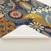 Farbenfrohe Paisley: Indische Tapete mit Blumenmus Sherpadecke (3/4)