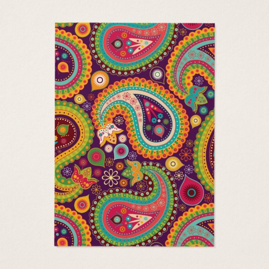 Farbenfrohe Paisley Modernes Muster mit Hintergrun (Rückseite)