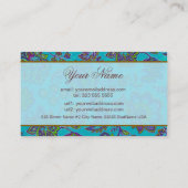 Farbenfrohe Paisley-Muster 4 Visitenkarte (Rückseite)