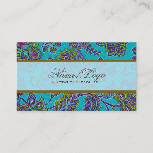 Farbenfrohe Paisley-Muster 4 Visitenkarte (Vorderseite)