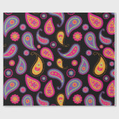 Farbenfrohe Paisley nahtloses Muster Geschenkpapier (Flach)