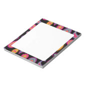 Farbenfrohe Paisley nahtloses Muster Notizblock (Rotiert)