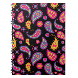 Farbenfrohe Paisley nahtloses Muster Notizblock