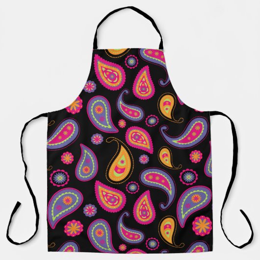 Farbenfrohe Paisley nahtloses Muster Schürze (Vorderseite)