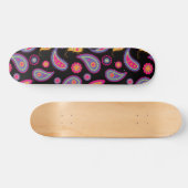 Farbenfrohe Paisley nahtloses Muster Skateboard (Horizontal)