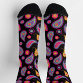 Farbenfrohe Paisley nahtloses Muster Socken (Oben)