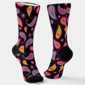 Farbenfrohe Paisley nahtloses Muster Socken (Gewinkelt)