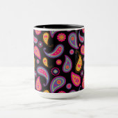 Farbenfrohe Paisley nahtloses Muster Tasse (Zentrum)