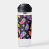 Farbenfrohe Paisley nahtloses Muster Trinkflasche (Rückseite)