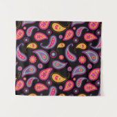 Farbenfrohe Paisley nahtloses Muster Wandteppich (Vorderseite (Horizontal))